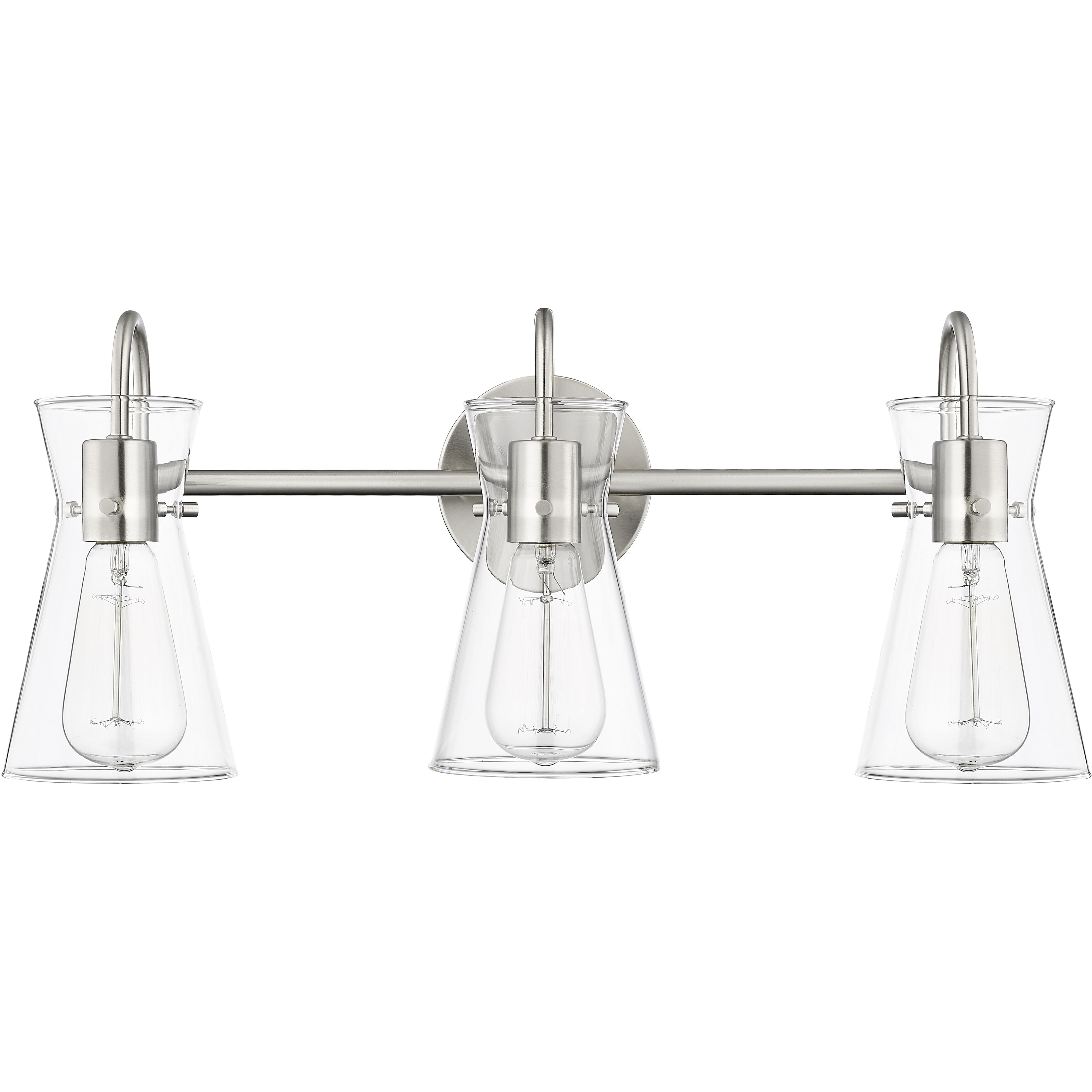 Camellia 3 Light 22 inch Brushed Nickel Bathroom Vanity Light Wall Light